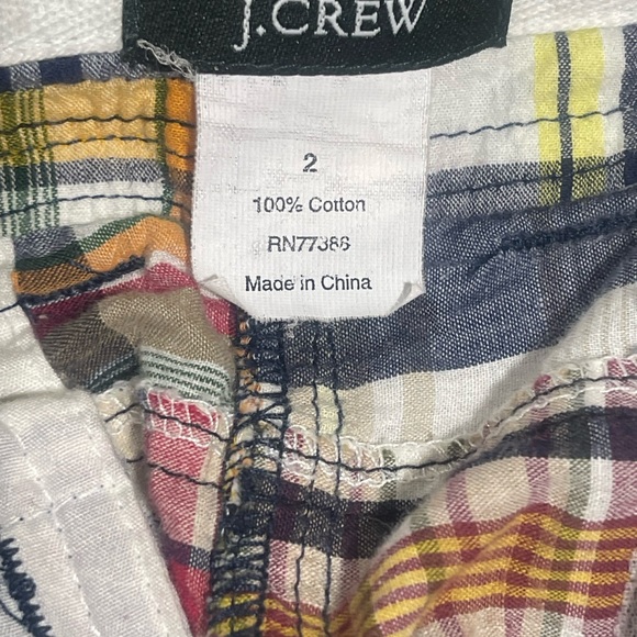 J Crew Women's Patchwork Plaid Button Zip Fly Front Mini Skirt size 2 - Picture 3 of 3